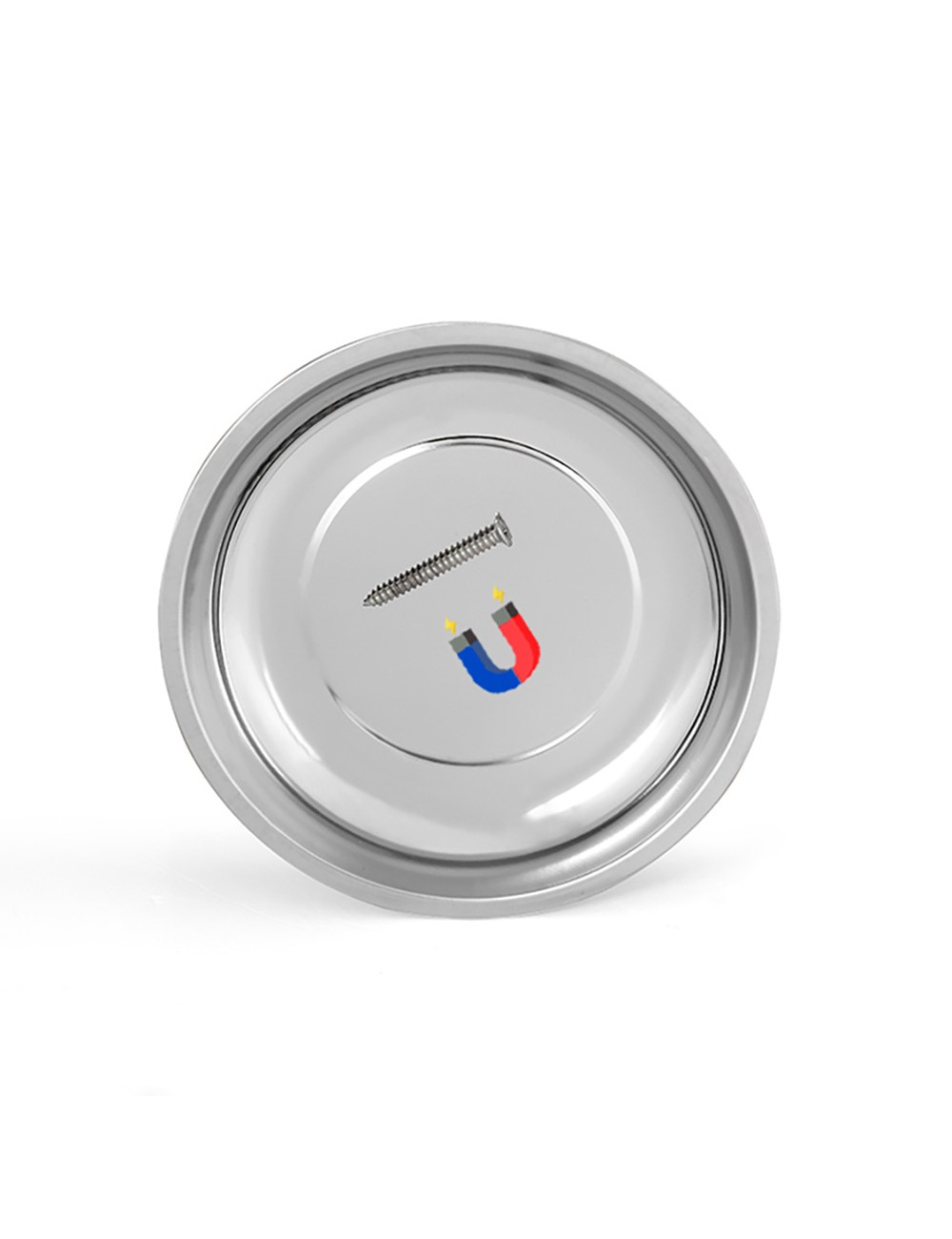 Bandeja metálica, magnética, redonda, 148 x 24 x 38 mm