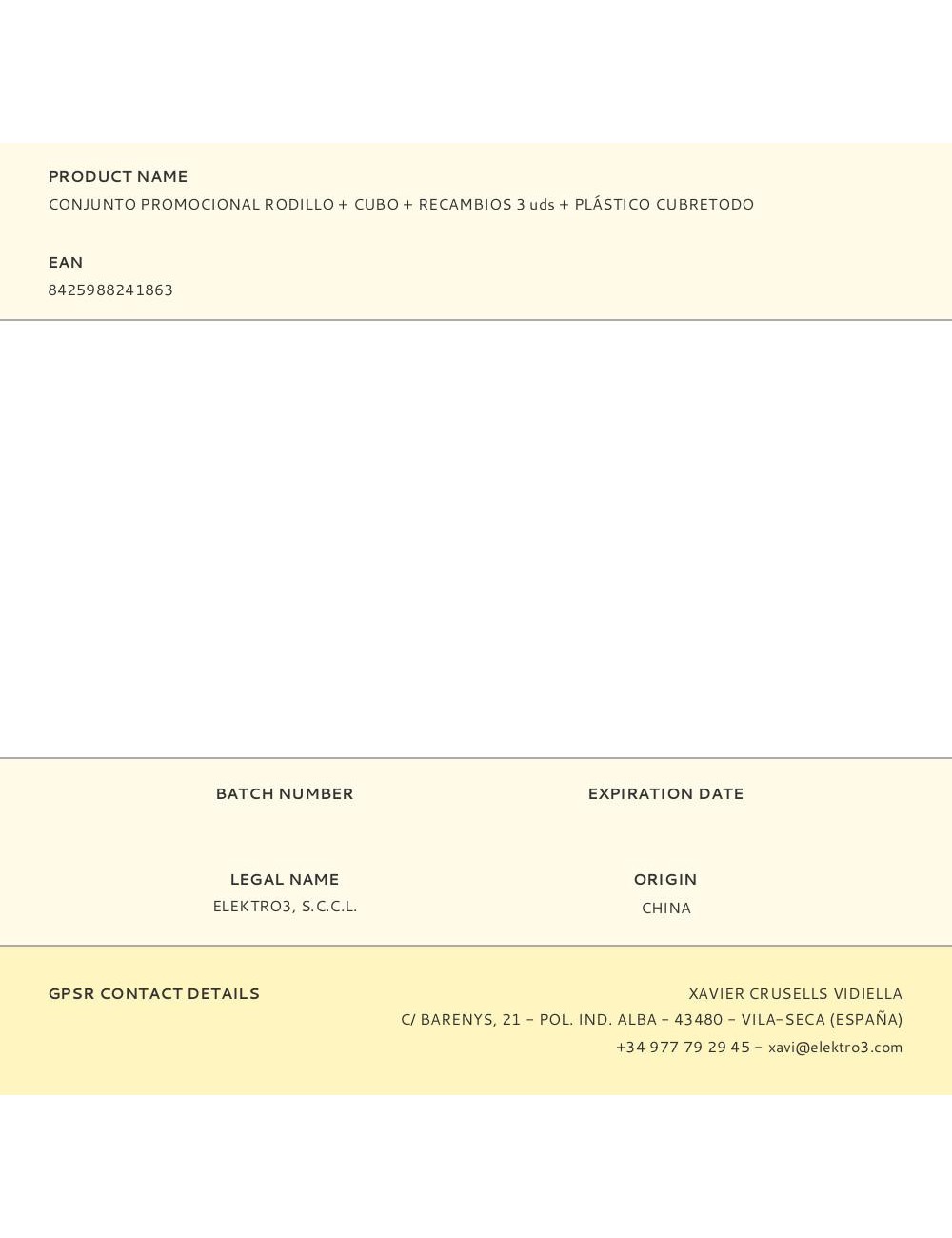 Conjunto promocional rodillo + cubo + recambios 3 uds + plástico cubretodo