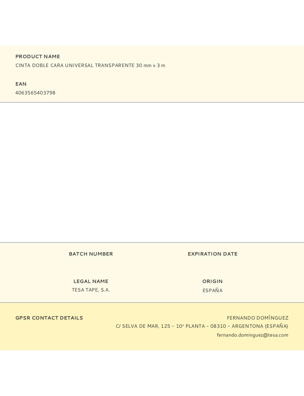 Cinta doble cara universal transparente 30 mm x 3 m