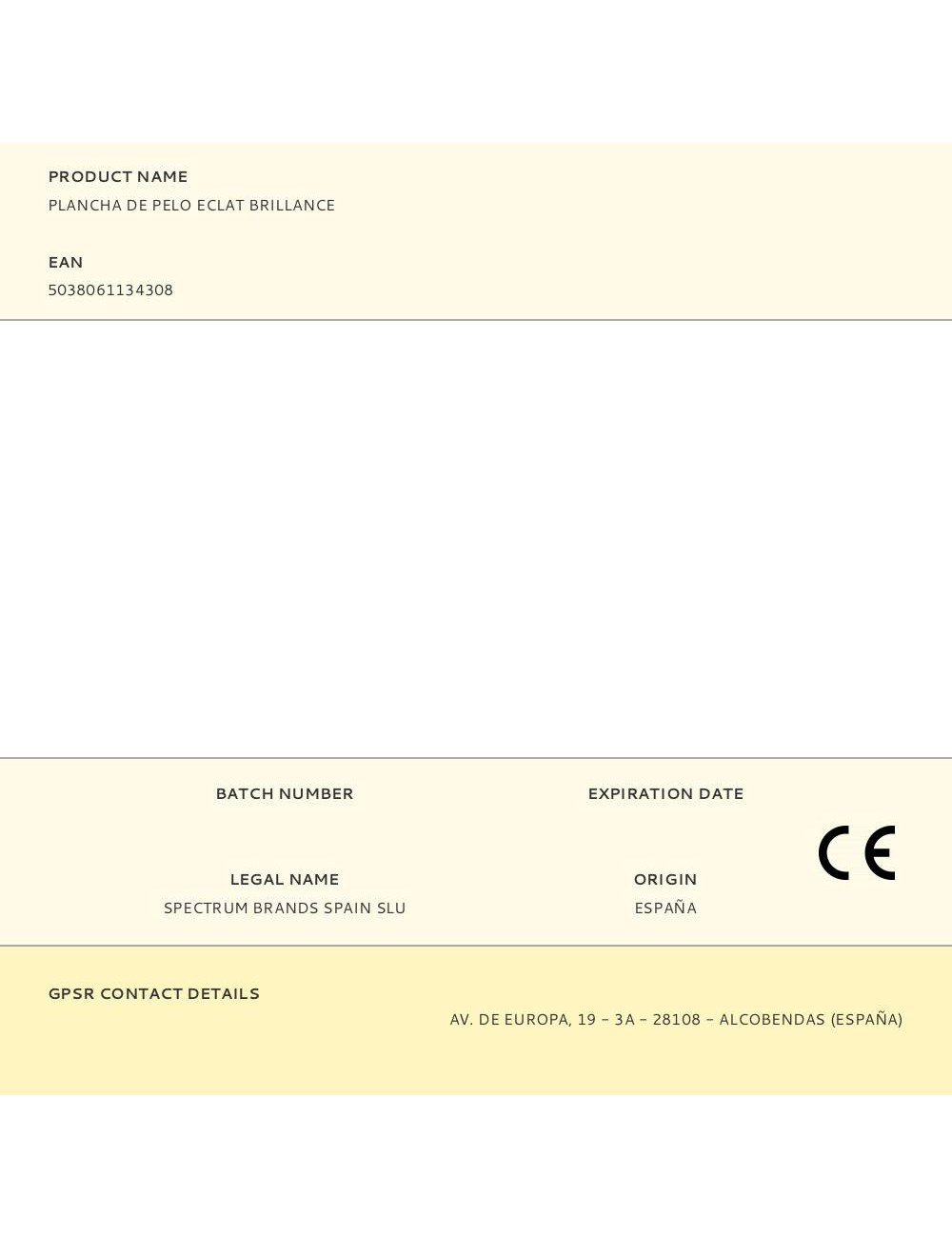 Plancha de pelo eclat brillance