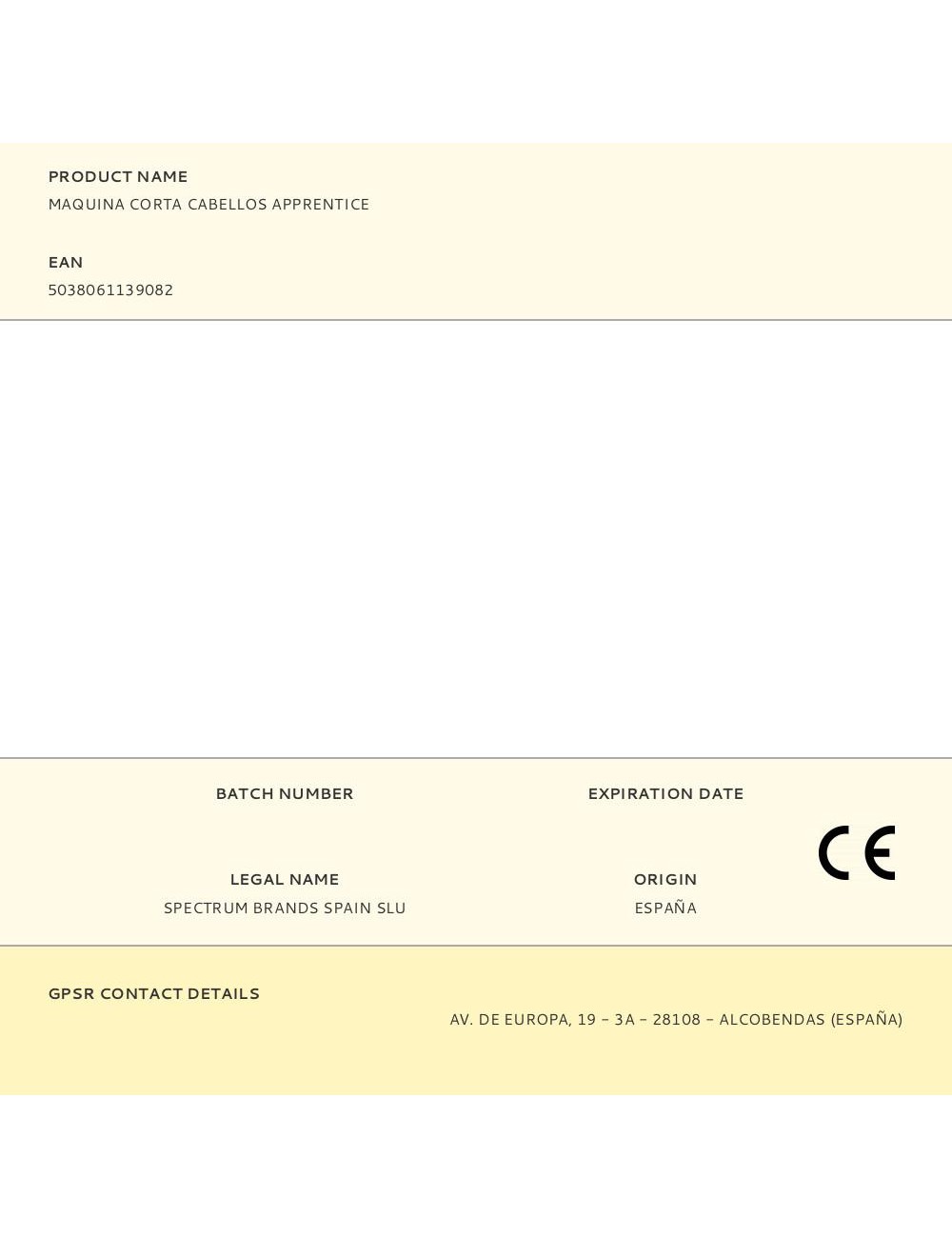 Maquina corta cabellos apprentice