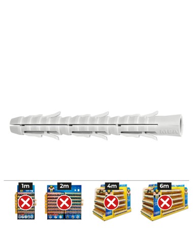 Taco largo standard fl 8-80, caja 50 uds