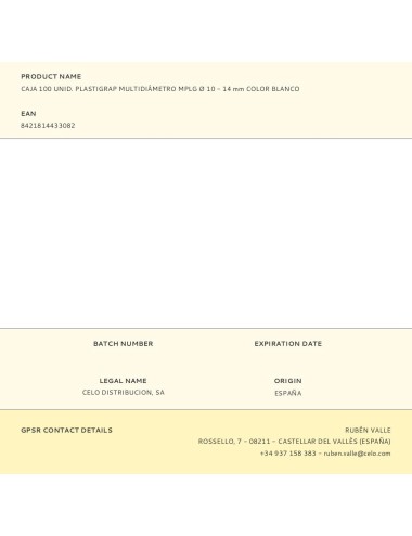 Plastigrap multidiámetro mplg ø10 - 14 mm, blanco, caja 100 uds