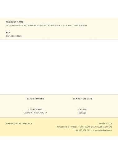 Plastigrap multidiámetro mplg ø4 - 5 - 6 mm, blanco, caja 200 uds