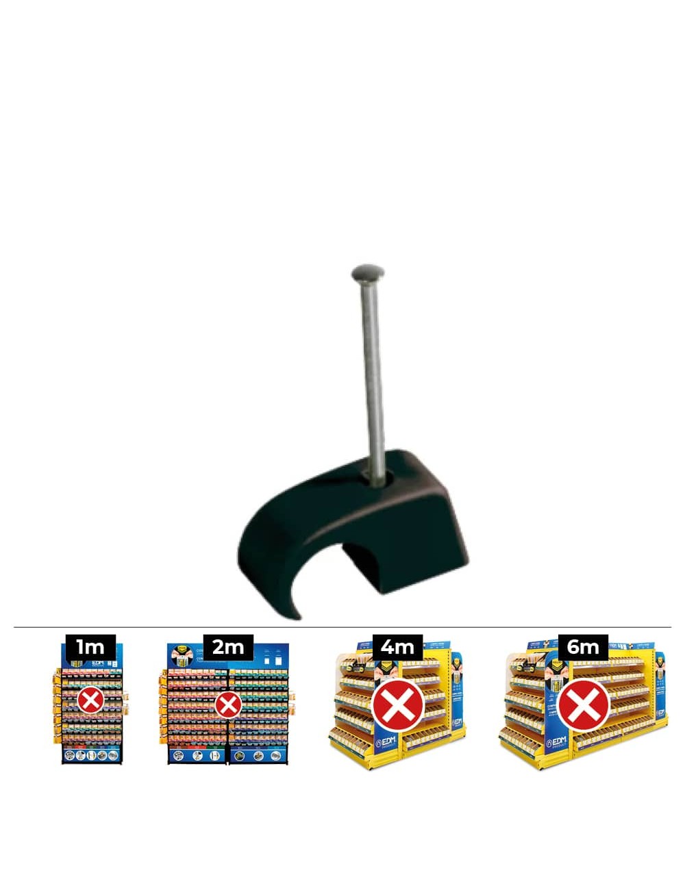 Plastigrap multidiámetro mplg ø7 - 9 mm, negro, caja 100 uds