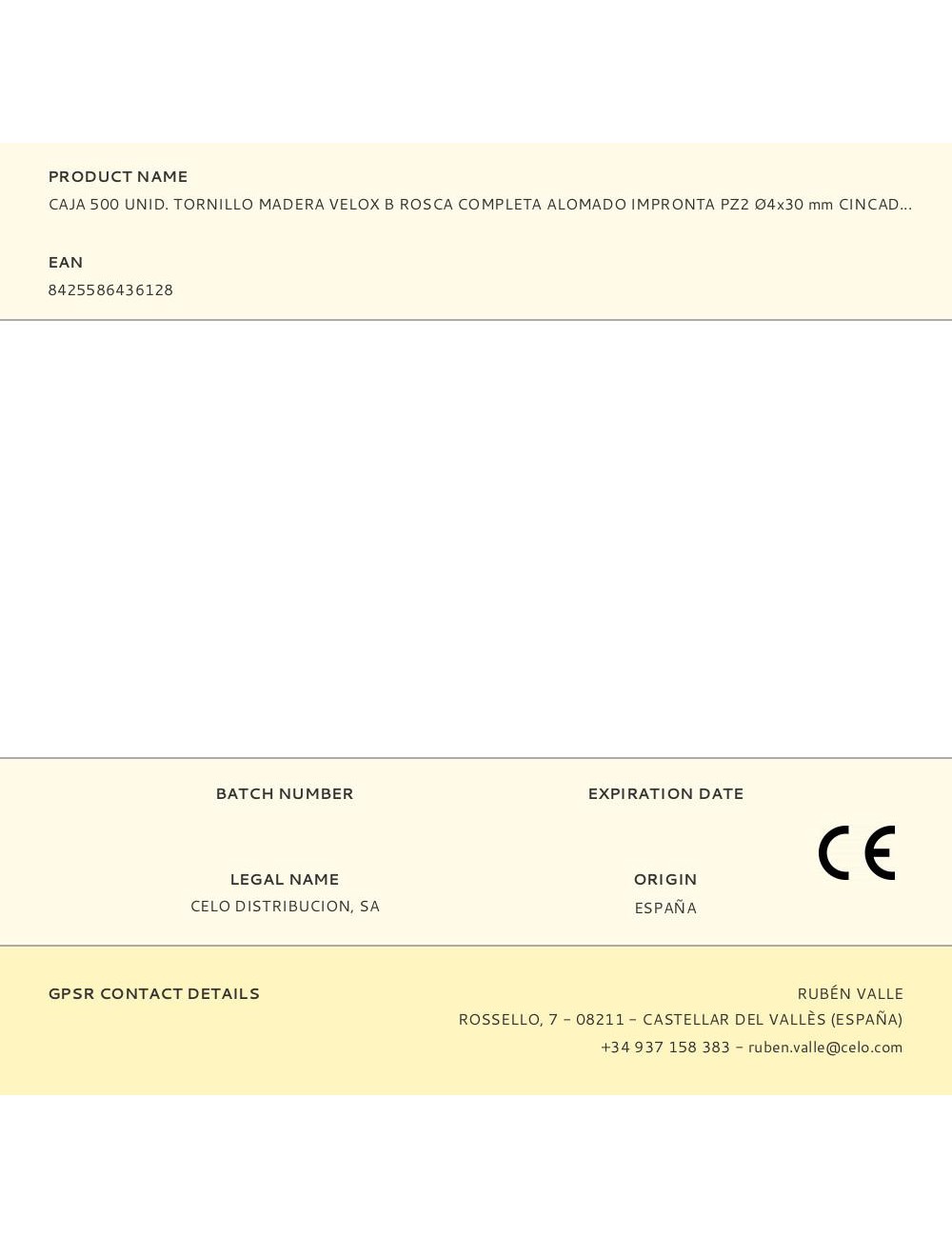 Caja 500 unid. tornillo madera velox b rosca completa alomado impronta pz2 ø4x30 mm cincado