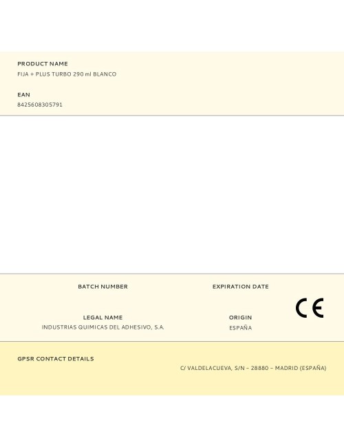 Fija + plus turbo 290 ml blanco