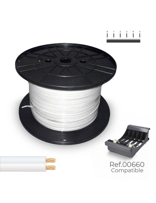 Cable paralelo 48v 2 x 1,50 mm blanco 300 m. (bobina mediana)