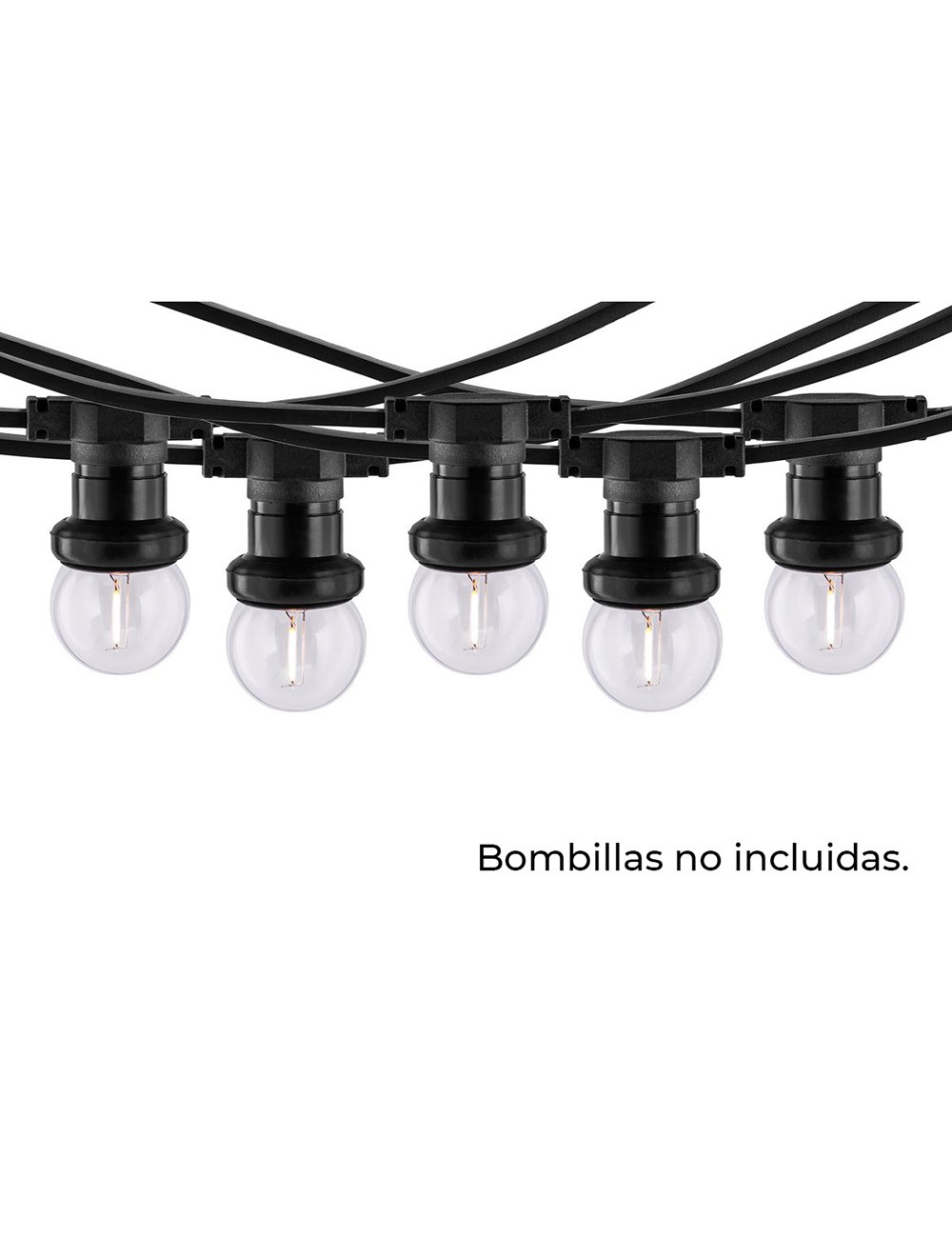 Guirnalda 20 portalámparas 2000 w 50-60 hz 220-240 v e27 ip44 20 m