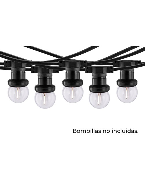 Guirnalda 20 portalámparas 2000 w 50-60 hz 220-240 v e27 ip44 20 m