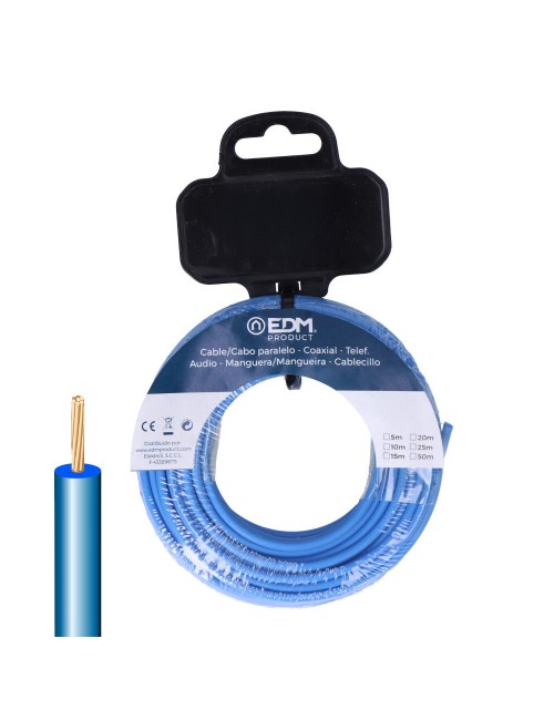 Carrete cablecillo h07z1-k 6,00 mm azul, 15 m