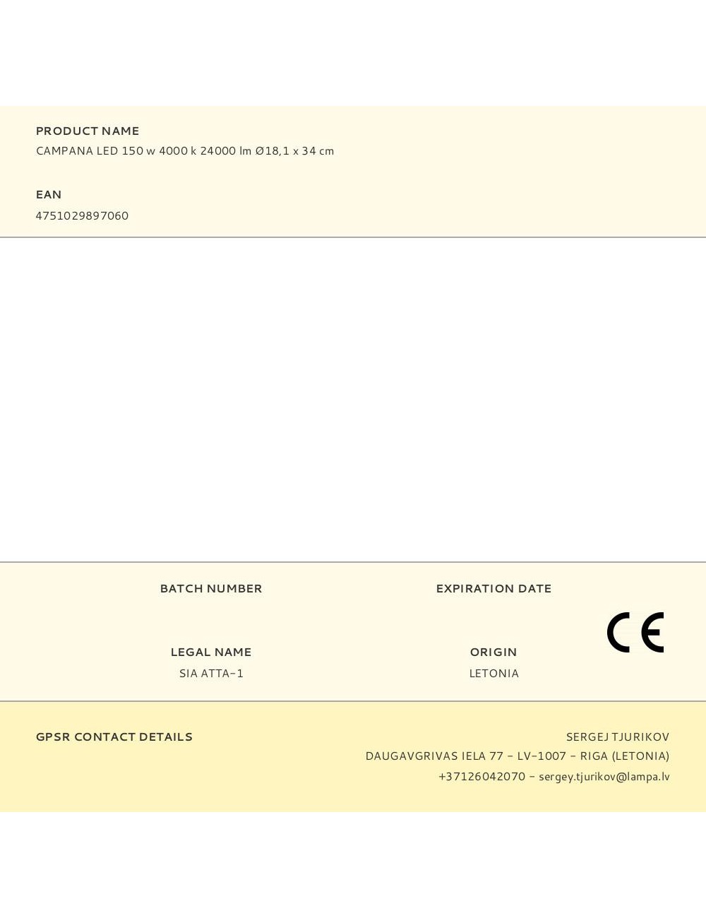 Campana led 150 w 4000 k 24000 lm ø18,1 x 34 cm