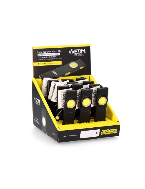 Linterna led slim shadow, medida 25 x 16 x 102 mm