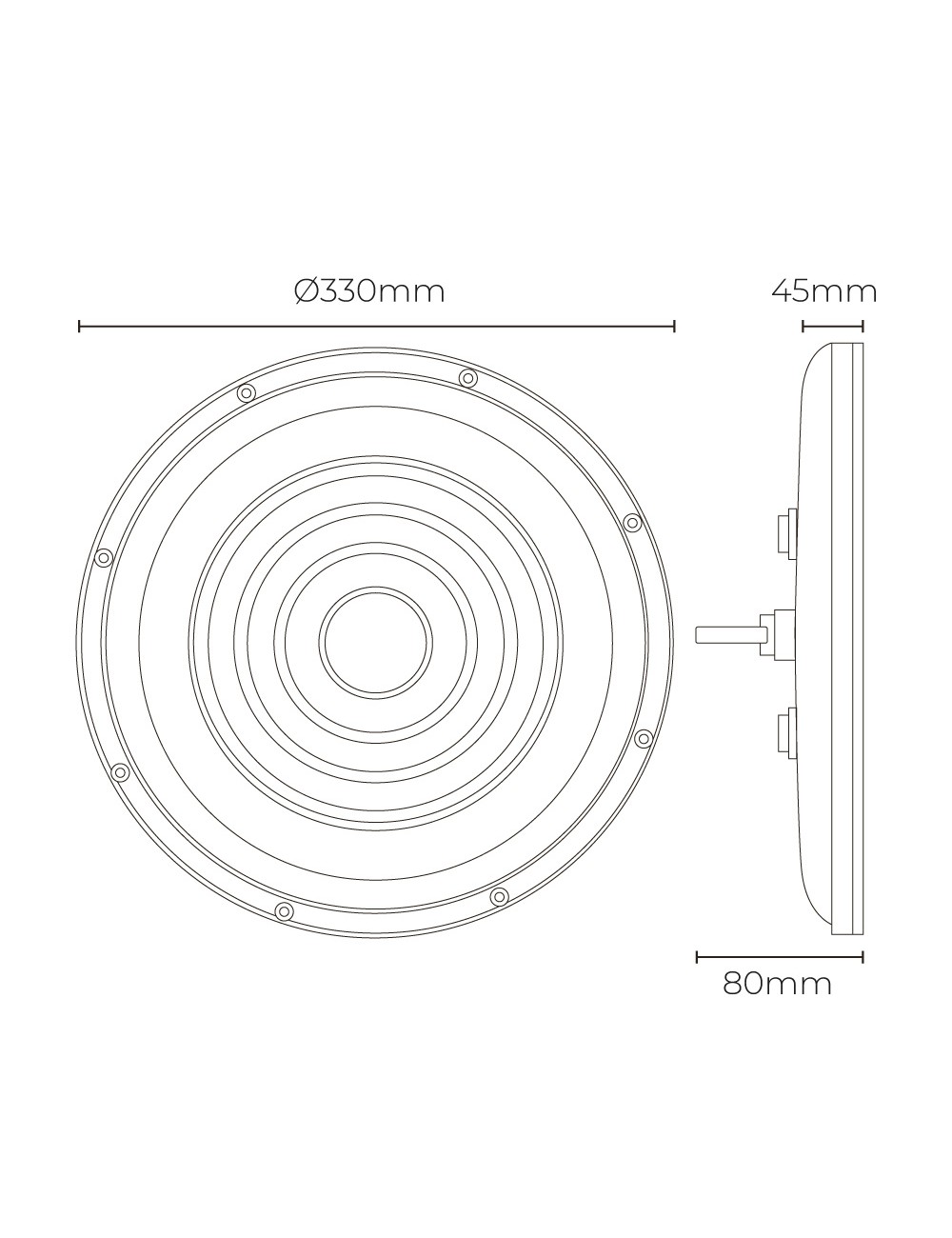 Campana led 200 w 6400 k 20.000 lm ø33 x 4,5 cm