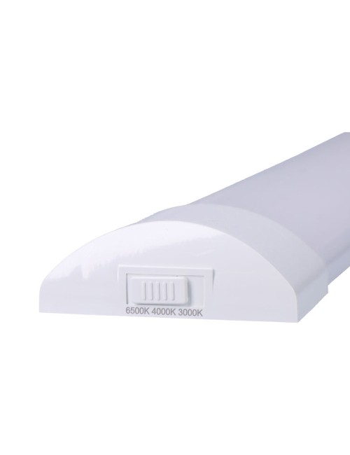 Regleta led 40 w temperatura de luz variable 6500 k / 4000 k / 3000 k, 3cct, 4265 lm, 120 x 2,6 x 7,4 cm