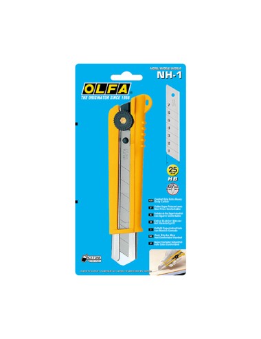 Cúter nh-1 con bloqueo manual y cuchilla de 25 mm