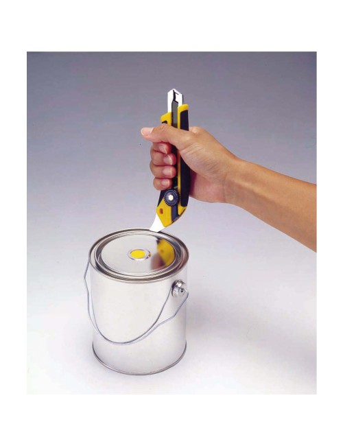 Cúter l-5 con bloqueo manual, mango antideslizante, púa de metal duro y cuchilla de 18 mm