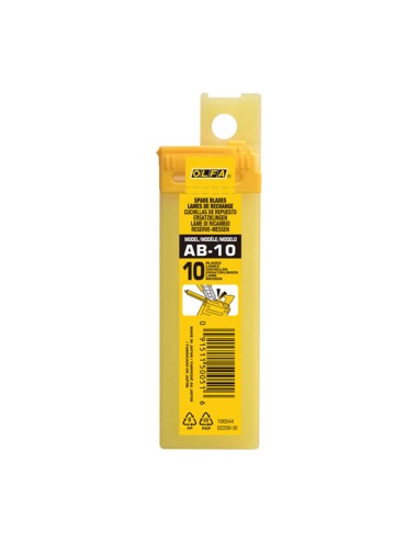 Juego de 10 cuchillas ab-10 troceables plateadas 9 mm