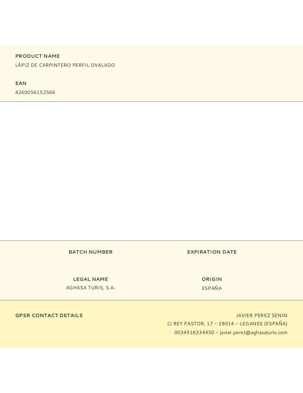 Lápiz de carpintero perfil ovalado