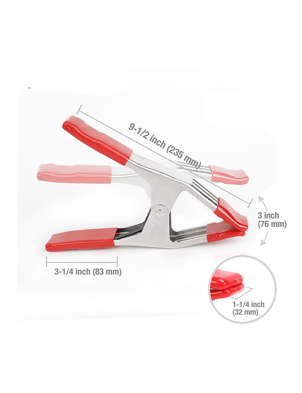 Pinza de resorte de acero 75 mm