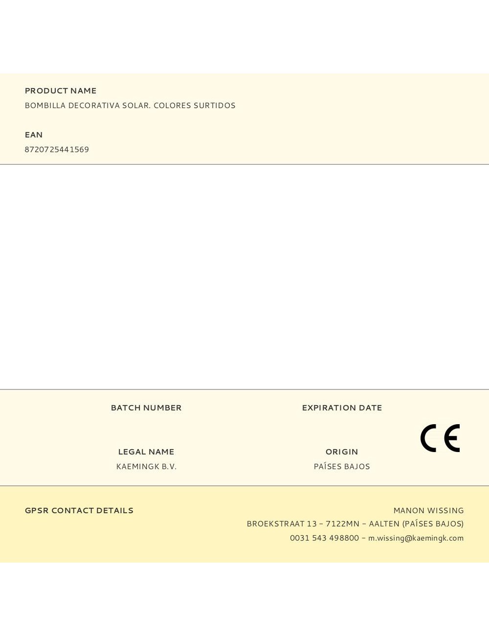 Bombilla decorativa solar. colores surtidos