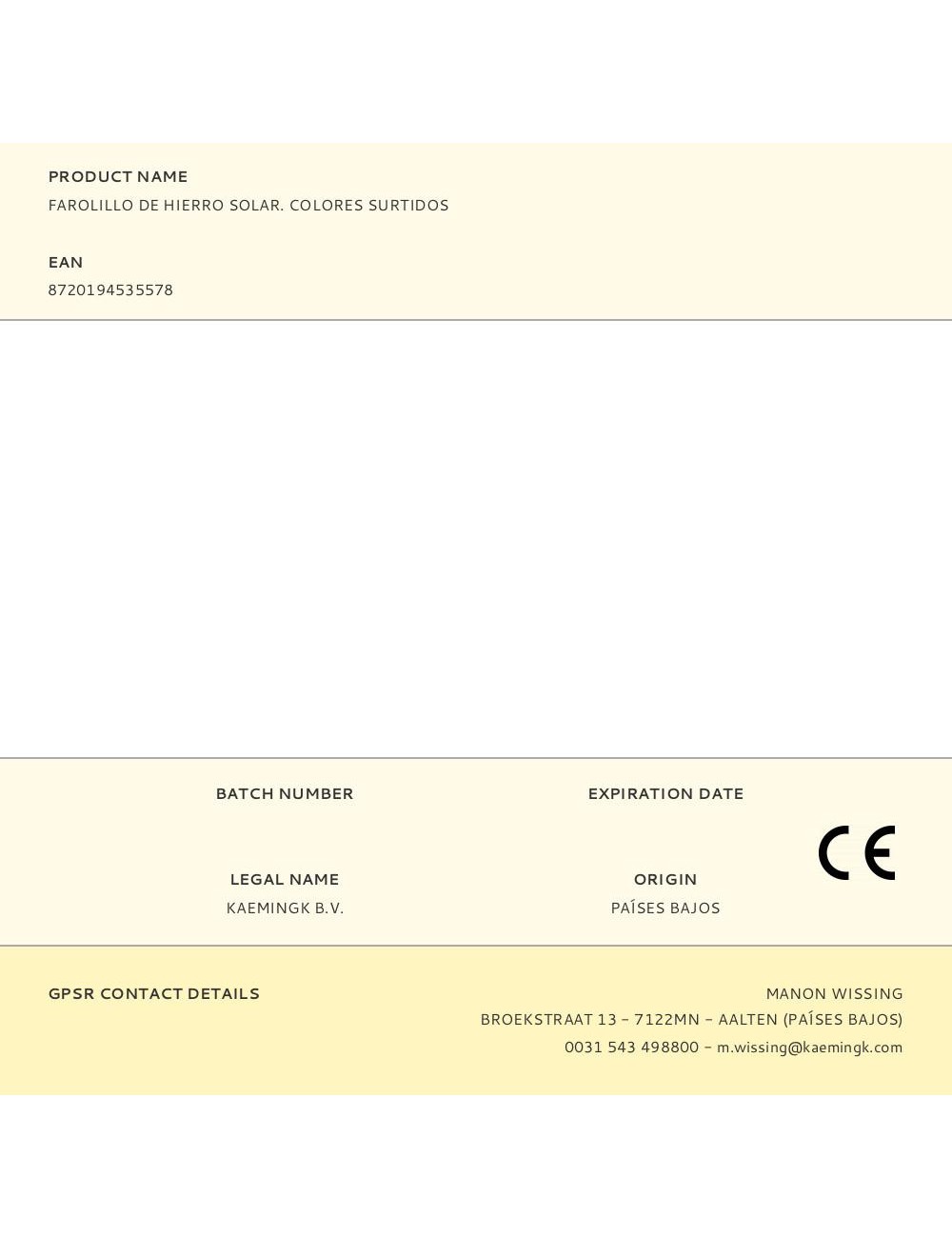 Farolillo de hierro solar. colores surtidos