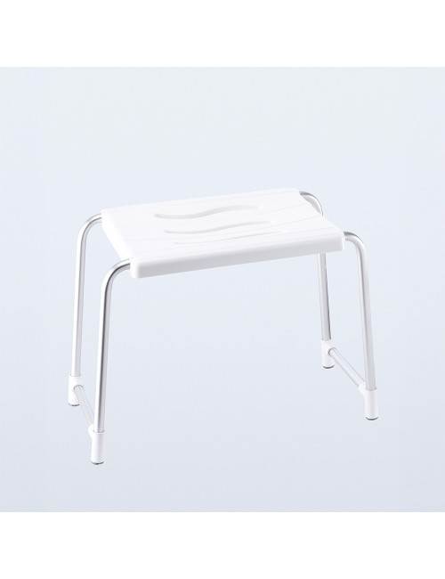 Taburete de baño, blanco, 50 x 24 cm