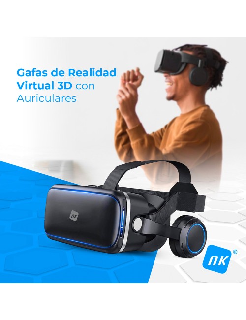 Gafas de realidad virtual 3d con audio