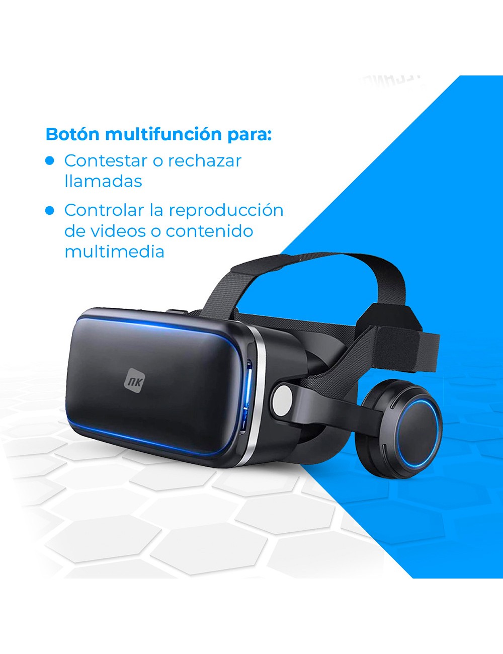 Gafas de realidad virtual 3d con audio