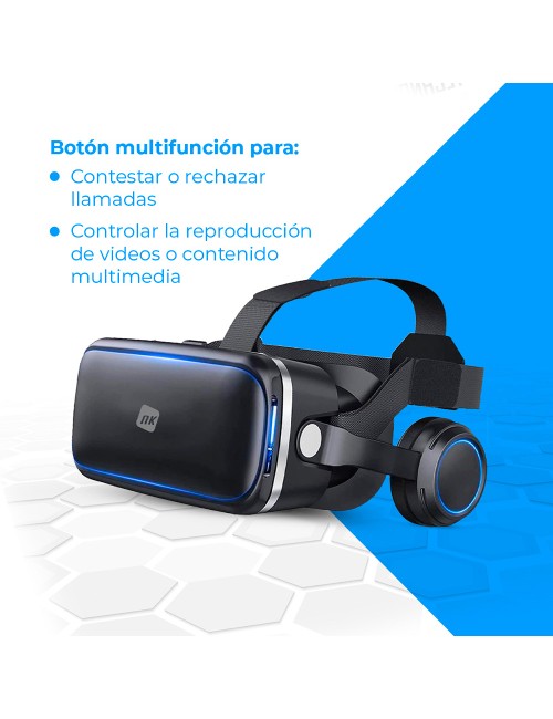 Gafas de realidad virtual 3d con audio