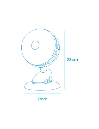 Mini ventilador recargable con pinza y base, 3 w 31,6 db ø 17 x 18 x 28 cm