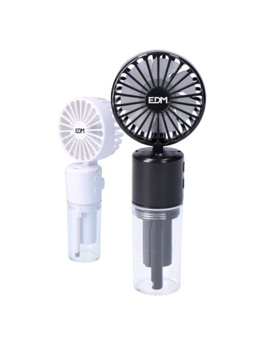 Ventilador nebulizador recargable, 4 velocidades. 6,2 x 16,4 cm. colores surtidos