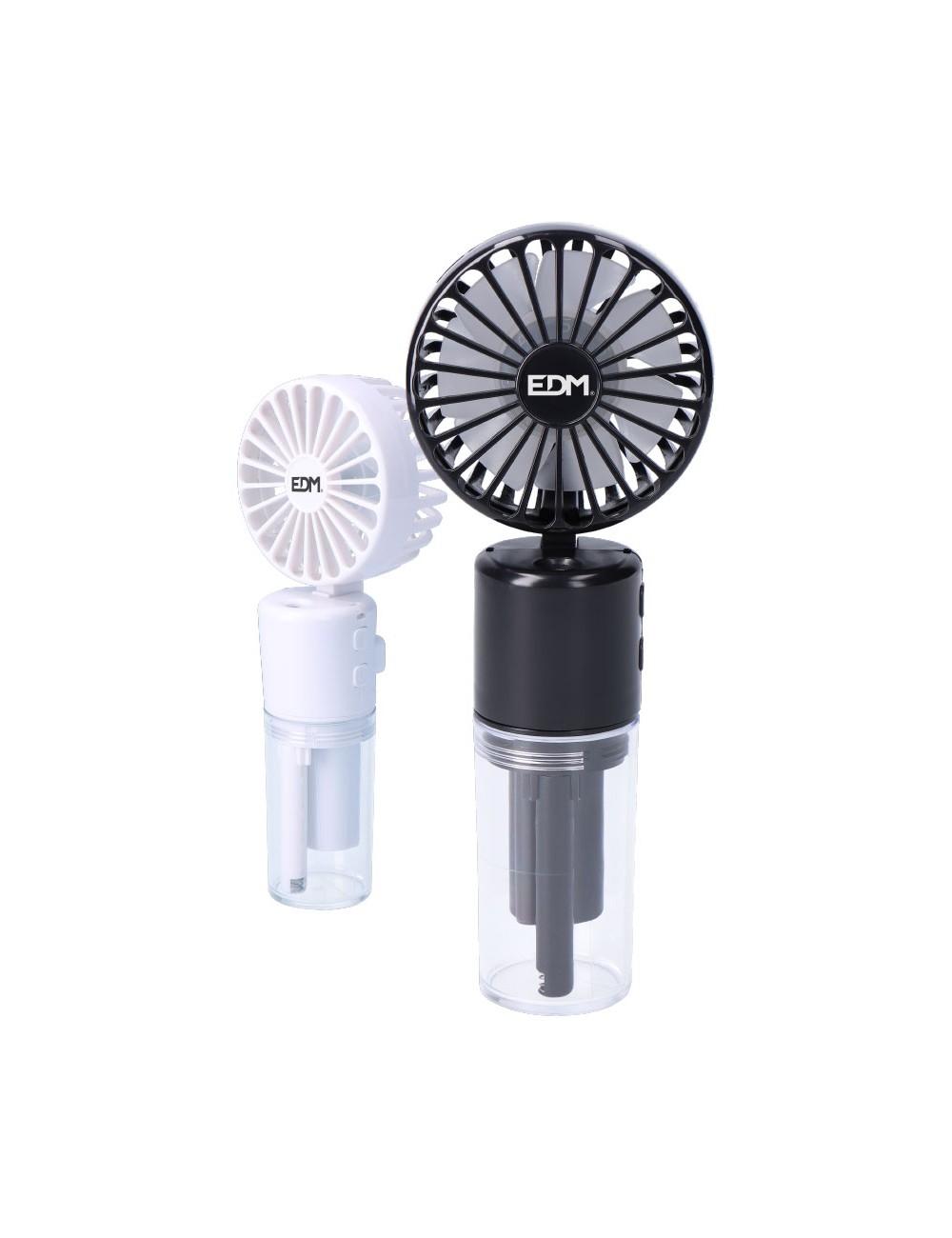 Ventilador nebulizador recargable, 4 velocidades. 6,2 x 16,4 cm. colores surtidos