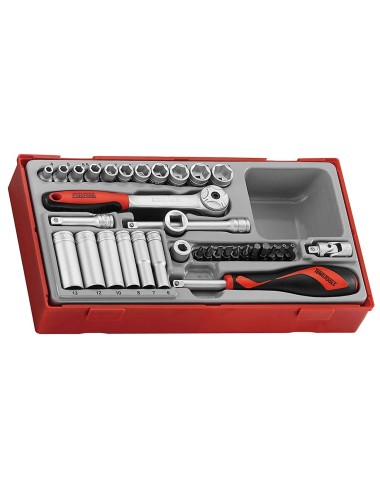 Juego de Vasos Hexagonales TT1435 35PC 1\4, DRMM SKT SET TC-TRAY