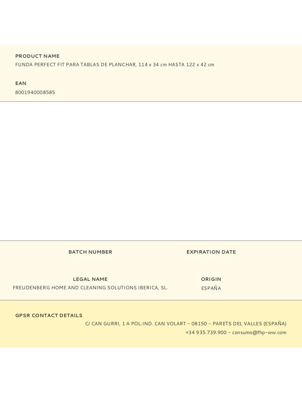 Funda perfect fit para tablas de planchar, 114 x 34 cm hasta 122 x 42 cm