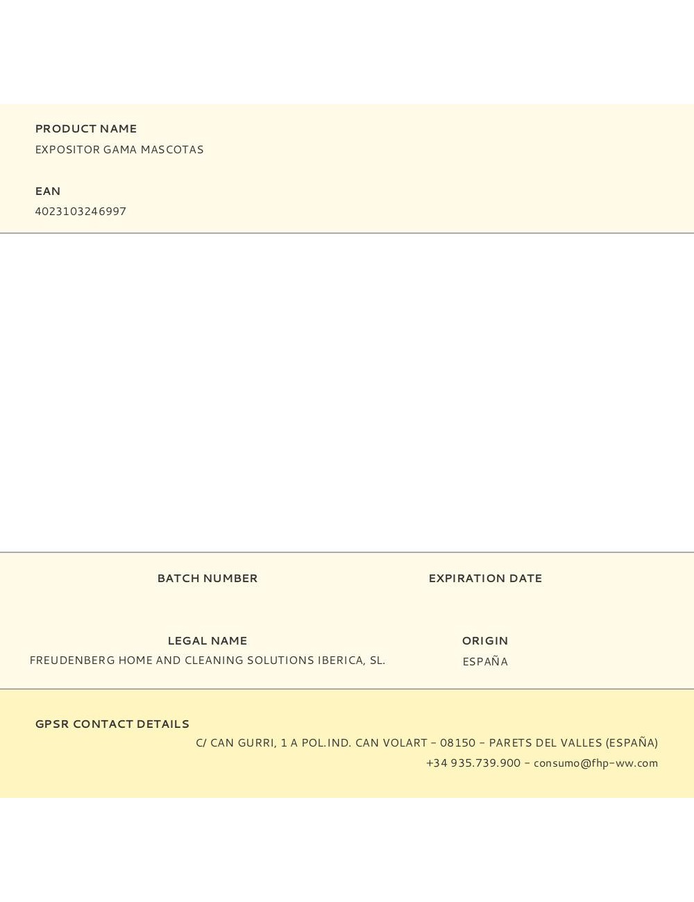 Expositor gama mascotas