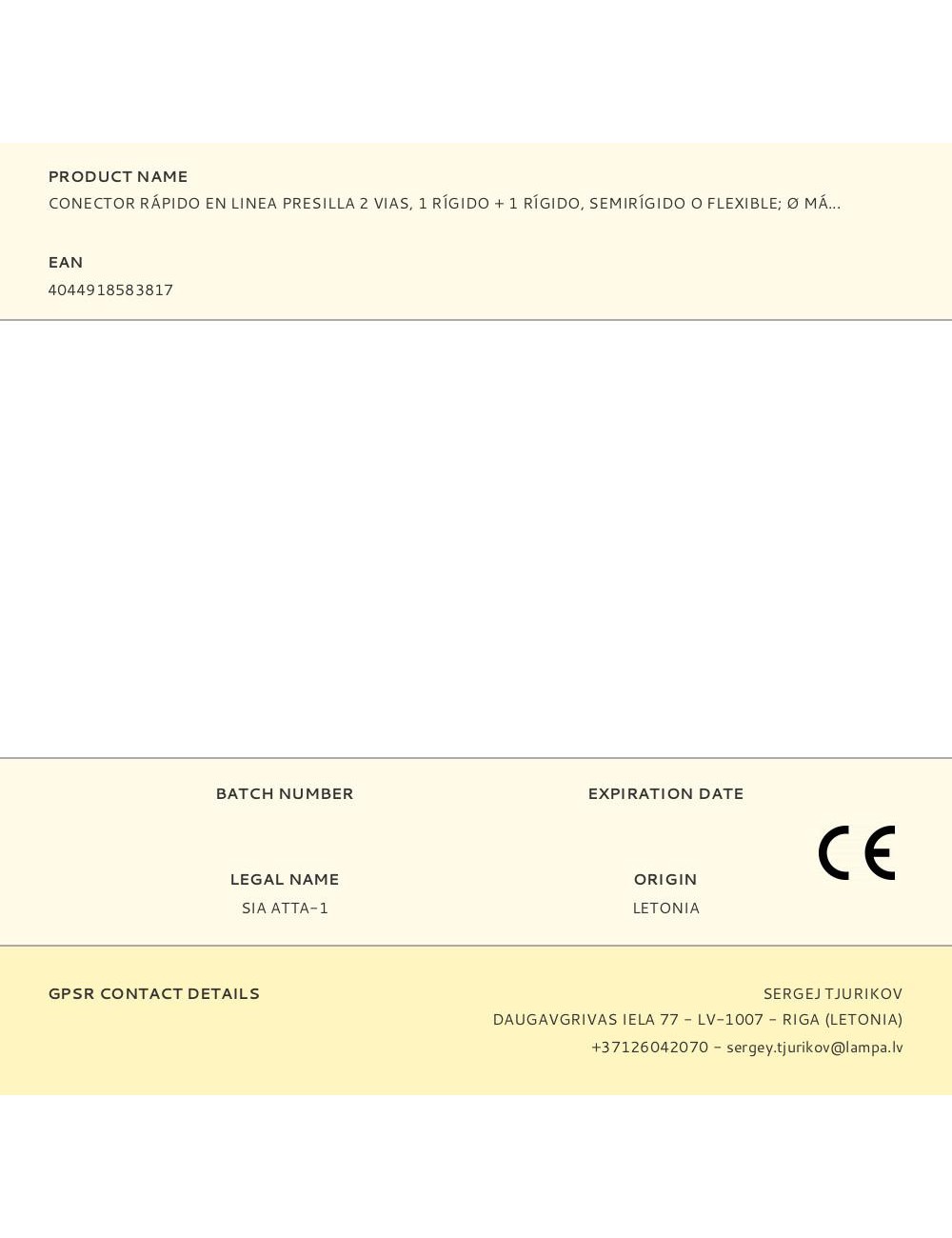 Conector rápido en linea presilla 2 vias, 1 rígido + 1 rígido, semirígido o flexible ø máximo 2,5 mm, gris