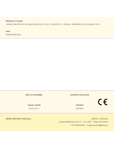 Conector rápido en linea presilla 3 vias, 2 rígidos + 1 rígido, semirígido o flexible ø máximo 2,5 mm, blanco