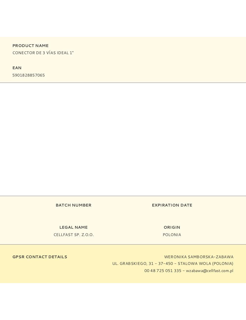 Conector de 3 vías ideal 1"