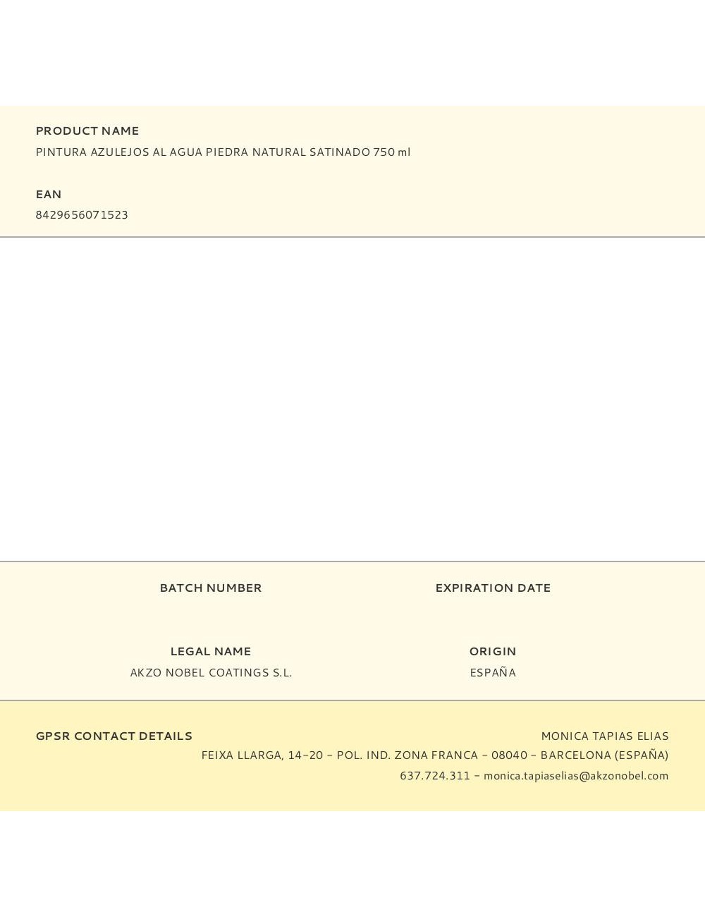 Pintura azulejos al agua piedra natural satinado 750 ml