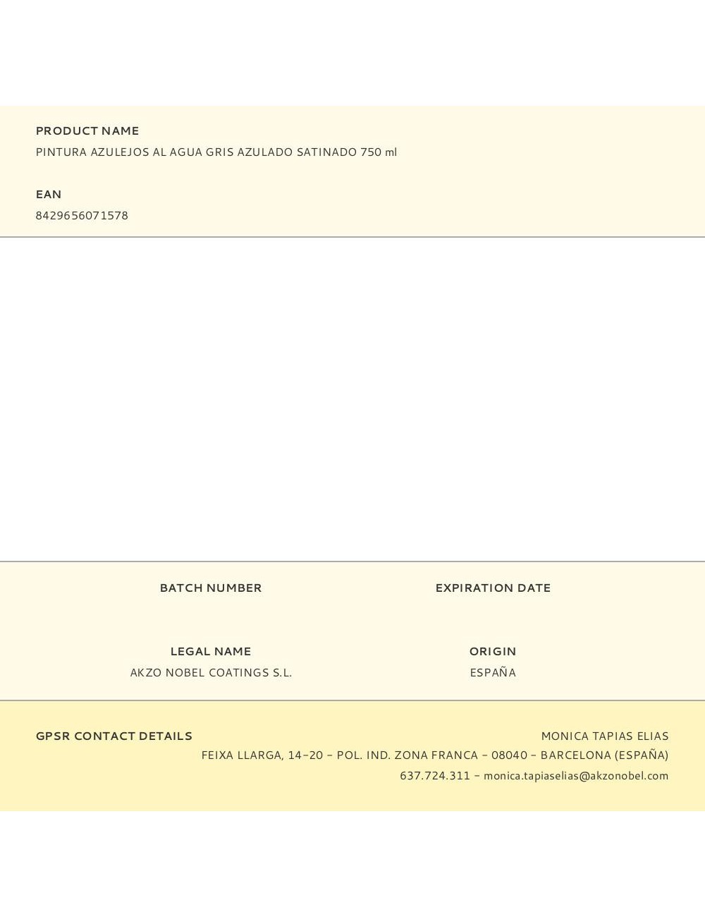 Pintura azulejos al agua gris azulado satinado 750 ml