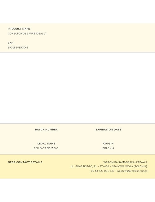 Conector de 2 vias ideal 1"