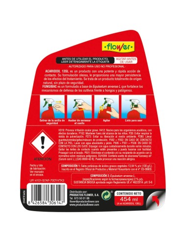 Insecticida fungicida acaricida, 450 ml, listo para su uso