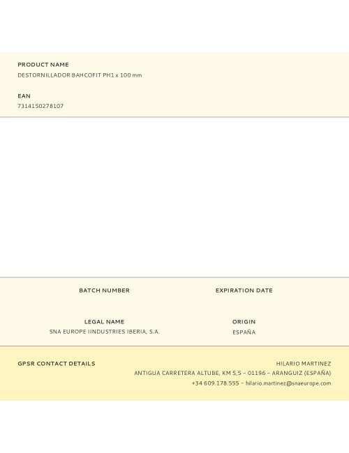 Destornillador bahcofit ph1 x 100 mm