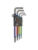 Llaves allen hexagonales con bola1.5 mm -10 mm, de colores, juego de 9 piezas