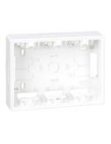 Caja de superficie para 3 elementos dobles blanco