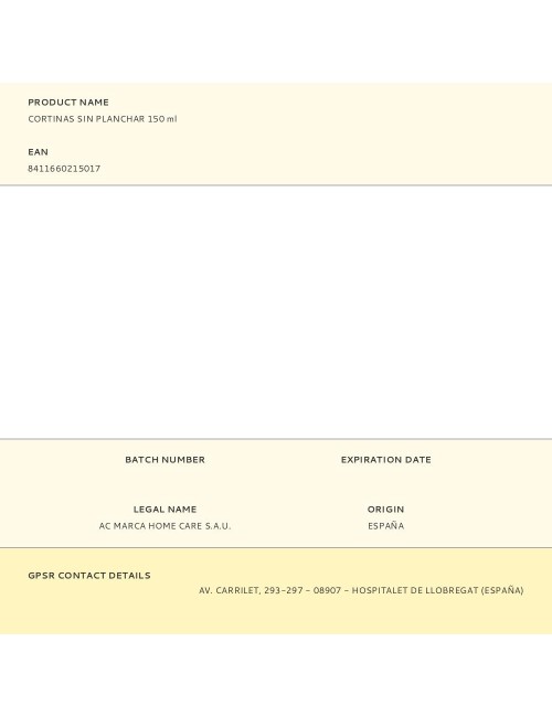 Cortinas sin planchar 150 ml