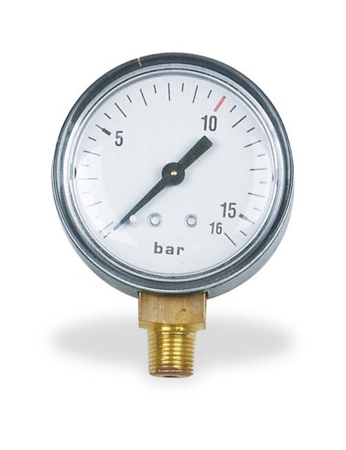 Medidor de presión Ø 40 mm 1/4" toma trasera, 15 bares
