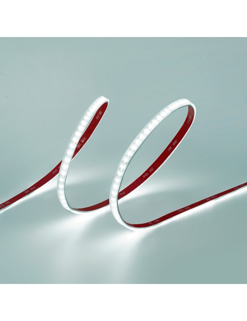 Tira led adhesiva 6.400 k 8 w/m 100 lm/w 24 v dc ip65, 5 m x 10 mm luz fria