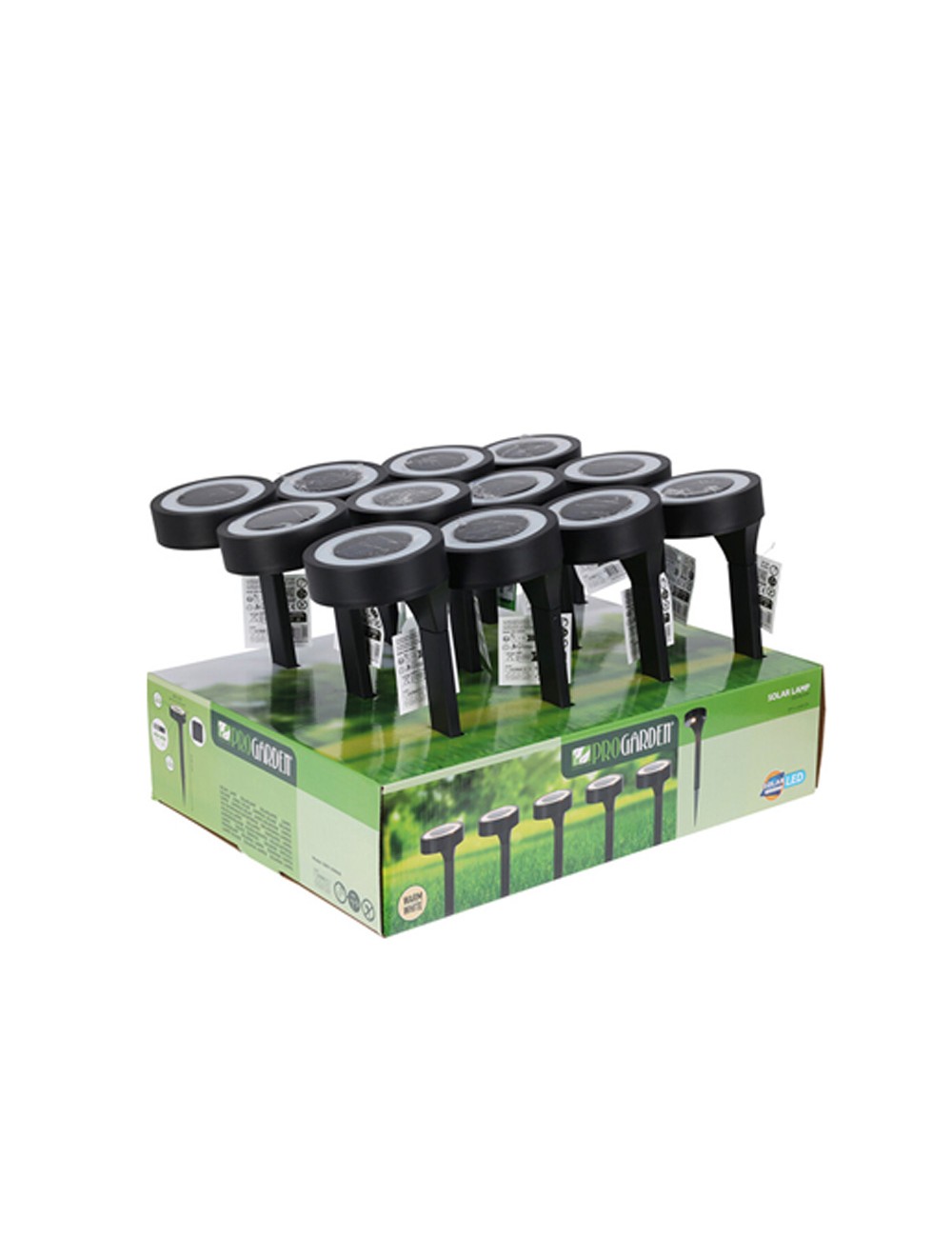 Estaca solar, color negro, ø11 x 40 cm